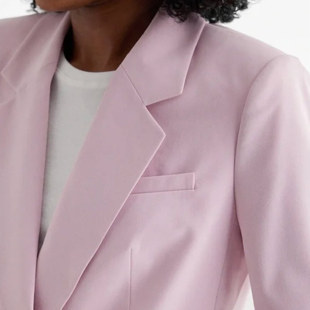 Express Double Breasted Cinched Boyfriend Blazer - Picture 5 of 8